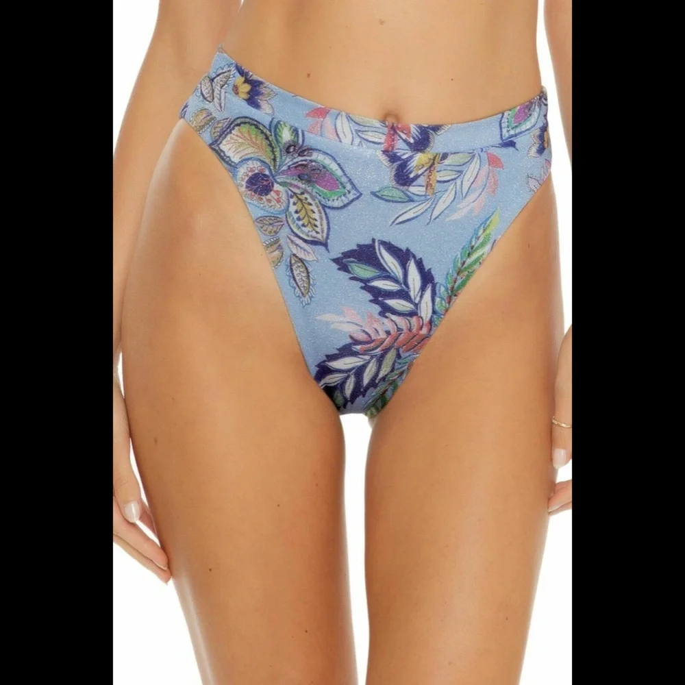 NWT BECCA [ Large ] South‎ Pacific High Waist Bikini Bottoms In Sky